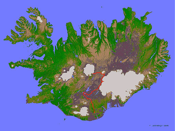 Trekkingtour Fjallabak, Bárargata, Sprengisandur 1999